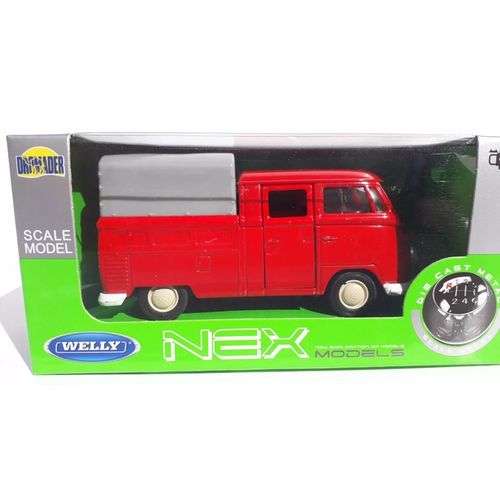 VW T1 double cabin pickup red 1:34 slika 6