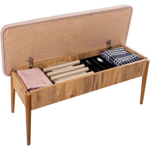 Woody Fashion Klupa, Atlantski bor Kamen, Vina Bench - Atlantic Pine, Stone slika 5