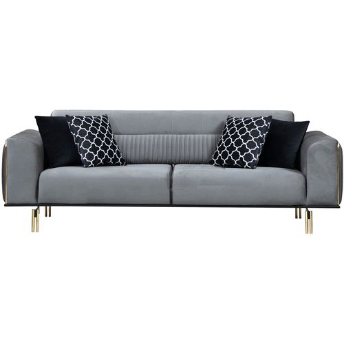 Atelier Del Sofa London - Grey Grey 3-Seat Sofa-Bed slika 2