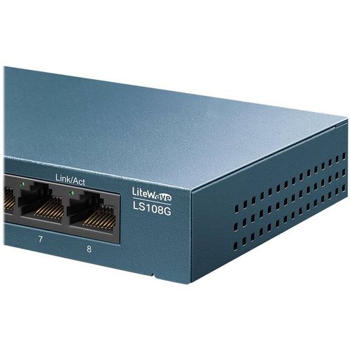 Switch TP-LINK LS108G LiteWave Gigabit 8xRJ-45 10 100 1000Mbps metalno kućište slika 1