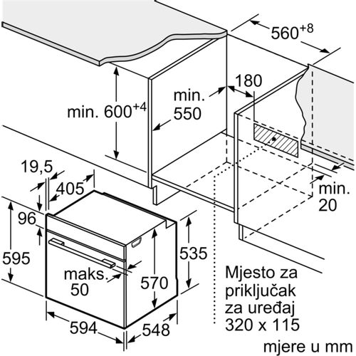 Bosch ugradbena pećnica HRA514BR0 slika 10