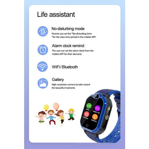 Pametni sat za djecu X10 4G s video pozivima - plavi slika 3