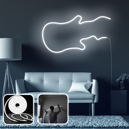 Guitar - Medium - White White Decorative Wall Led Lighting slika 1