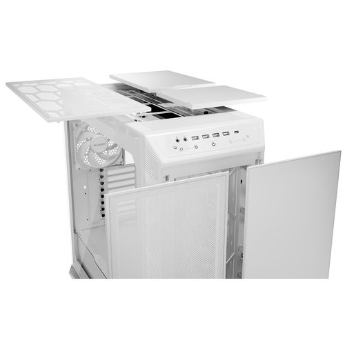 be quiet! BGW51 DARK BASE PRO 901 White, MB compatibility: E-ATX / XL-ATX / ATX / M-ATX / Mini-ITX, Three pre-installed be quiet! Silent Wings 4 140mm PWM fans, Integrated Fan Hub, Ready for water cooling radiators up to 420mm slika 2