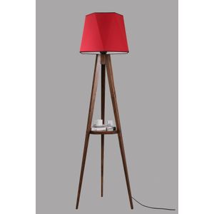 Sehbalı tripod lambader ceviz altıgen kırmızı abajurlu Red
Brown Floor Lamp