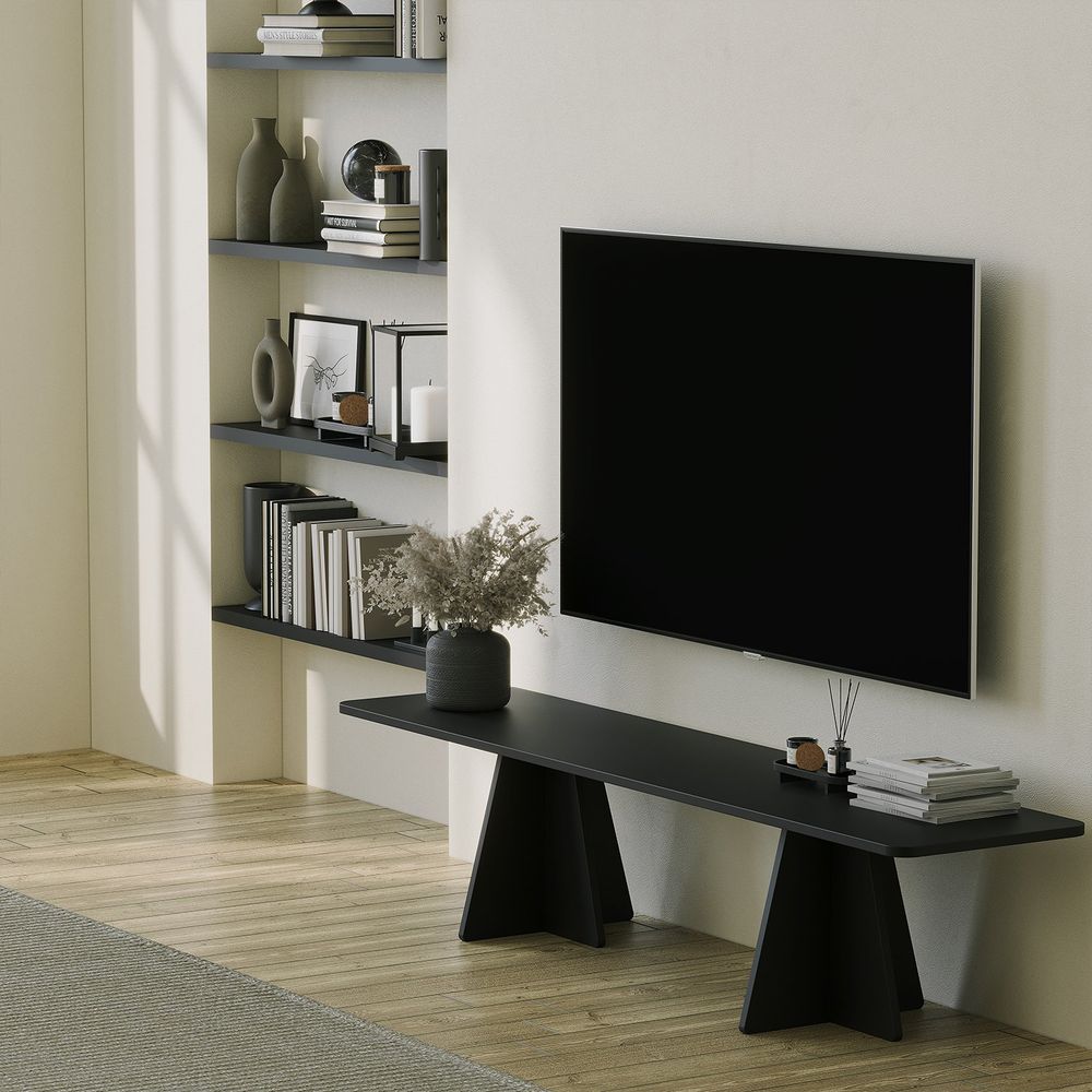 TV Komoda Mushroom - Black Black slika 5