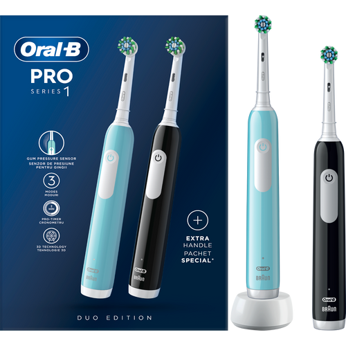 Oral-B Pro1 Duo, Električne četkice za zube, 2 kom slika 1