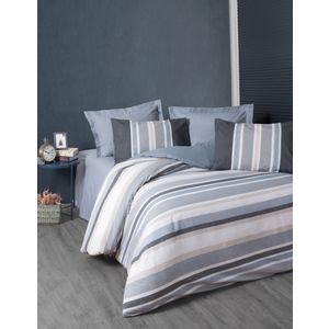 Agatha - Grey Grey Ranforce Single Quilt Cover Set