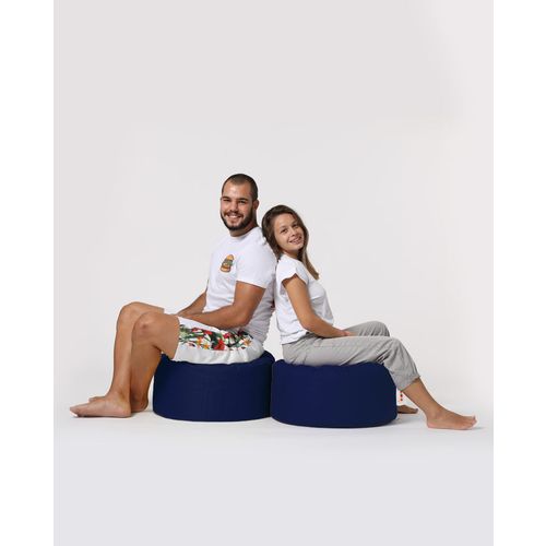 Atelier Del Sofa Vrtni tabure, Round Pouf - Dark Blue slika 9