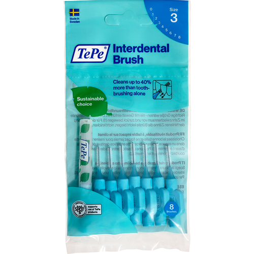 TePe Original Interdentalne četkice Plave vel. 3 / 0,6 mm - vrećica 8 kom slika 1