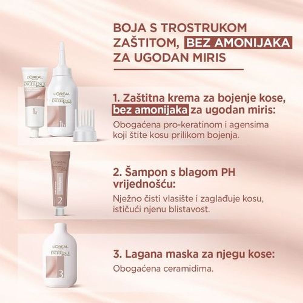 L'Oréal Paris Excellence Creme Farba za kosu 3U Universal Dark Brown slika 4