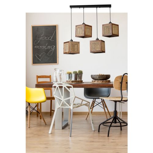 Kumsal 4 Lü Sıralı Ceviz Rattan Avize Rattan
Walnut Chandelier slika 1