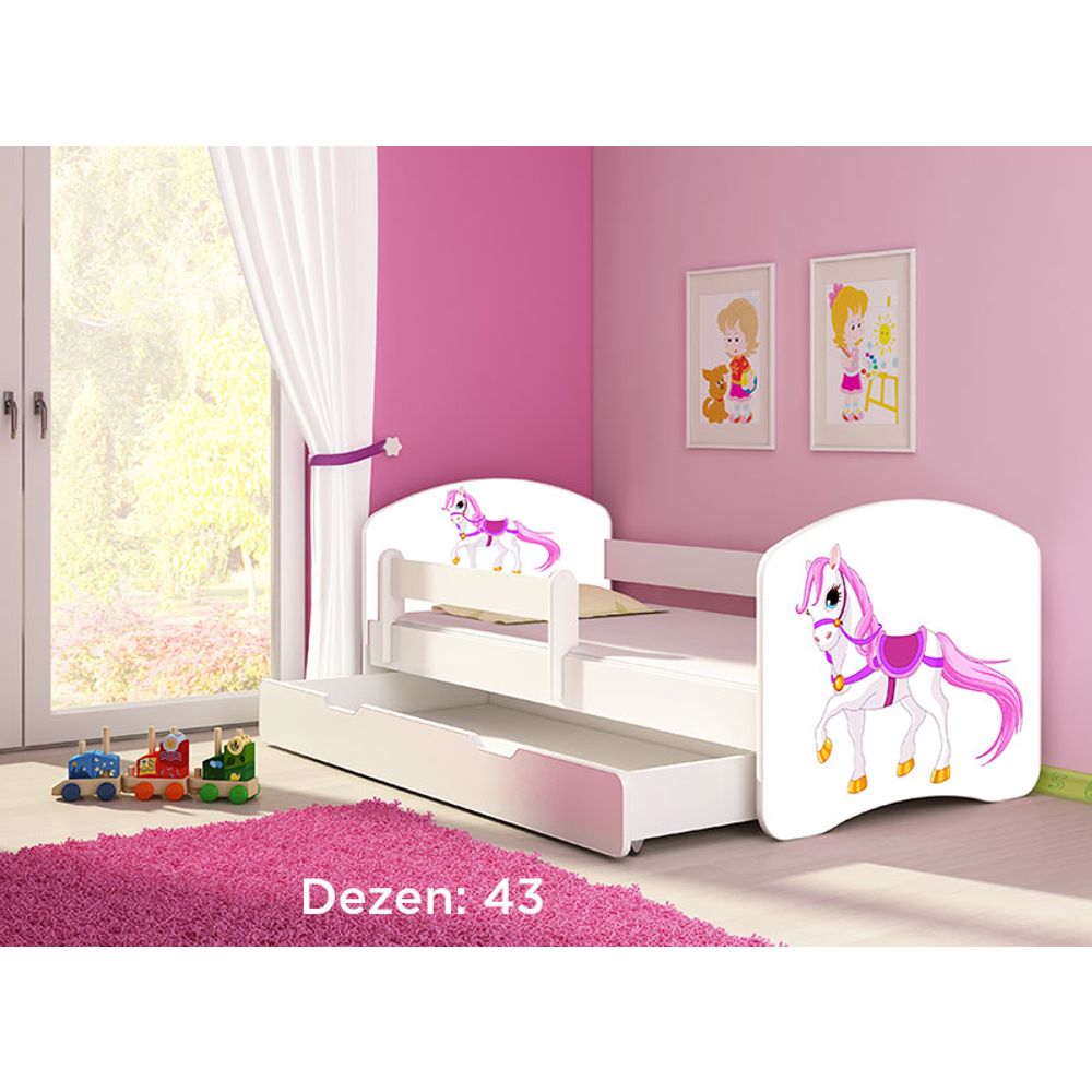 ACMA Dječiji krevet Acma II sa ladicom White - 140x70cm - Dezen 43 slika 2