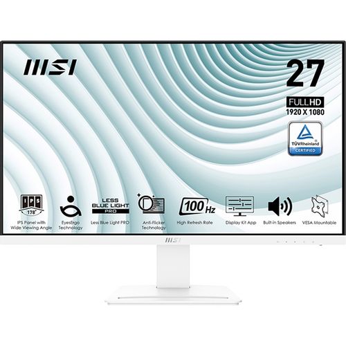 Monitor MSI PRO MP273AW 27" / FHD / IPS / 100Hz / 1ms MPRT (white) slika 1