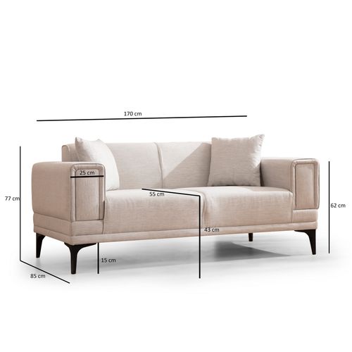 Horizon - Ecru Ecru 2-Seat Sofa slika 7