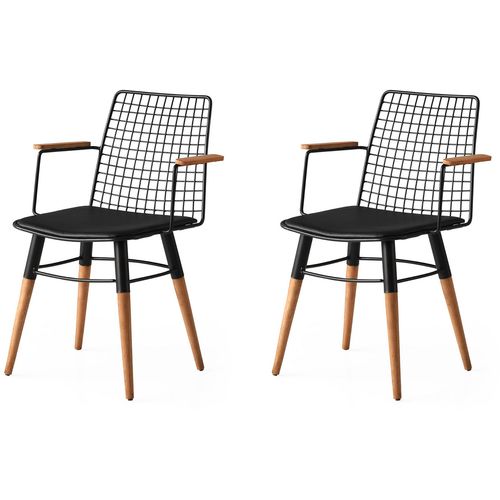 Hanah Home Set stolica Trend 270 V2 Crni Orah (2 komada) slika 1