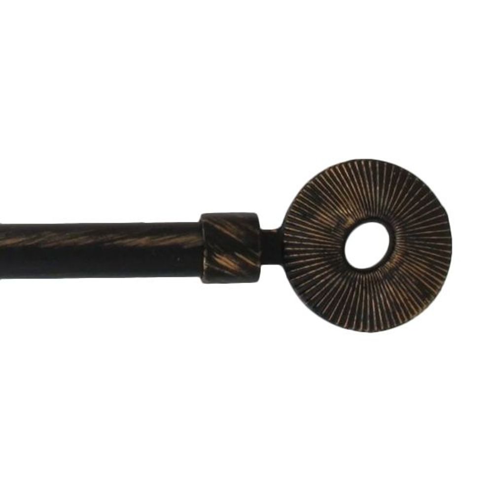 Luance set karniša, razvlačni, o16-19, 120- 210 cm, etnika - crna s uzorkom slika 2