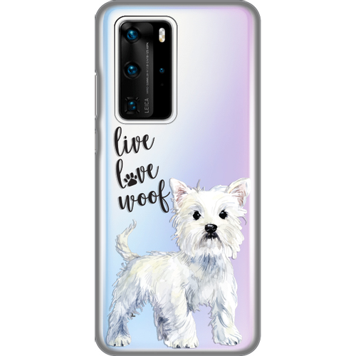 Torbica Silikonska Print Skin za Huawei P40 Pro Live Love Woof slika 1