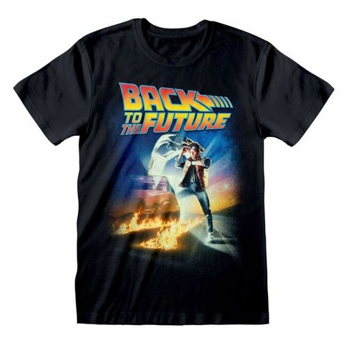 Majica Kratkih Rukava Back to the Future Poster Crna Uniseks S slika 1