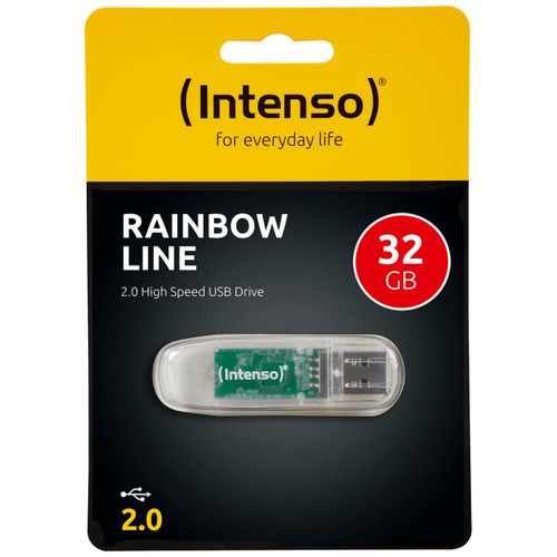 (Intenso) USB Flash drive 32GB Hi-Speed USB 2.0,Rainbow Line,TRANSP. - USB2.0-32GB/Rainbow slika 1