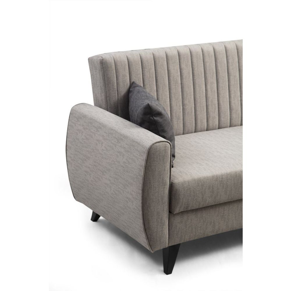Alkon - Svijetlo Siva Ugaona Sofa na Razvlačenje slika 6