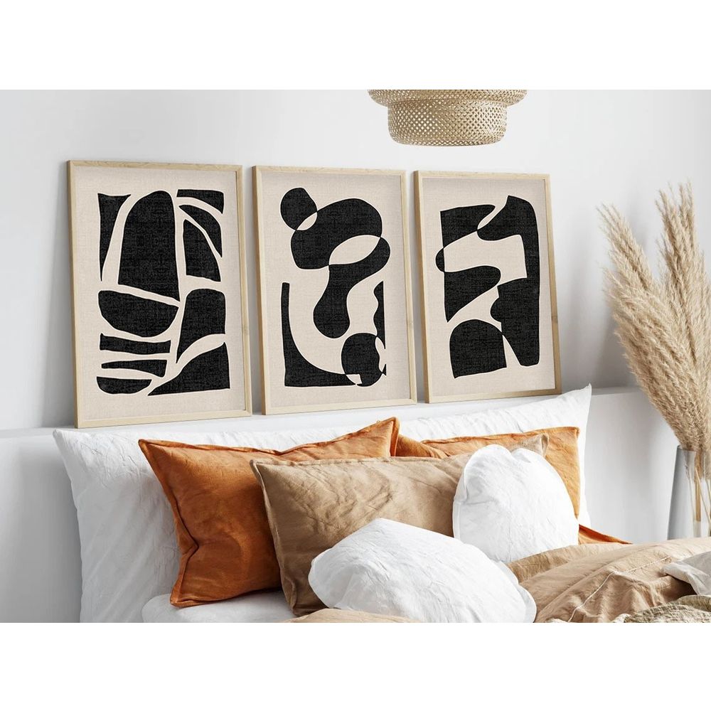 Dekorativna slika "Huhu201 " u okviru, 50 x 70 cm, višebojna (set od 3 komada) slika 3