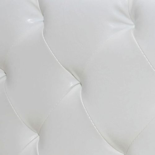 Krevet od umjetne kože s madracem bijeli 180 x 200 cm slika 45