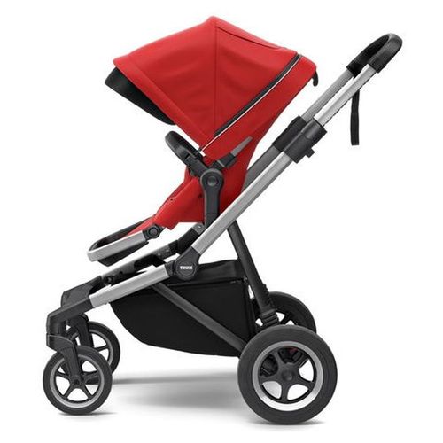 THULE Sleek dečija kolica + kolevka - Energy Red slika 2