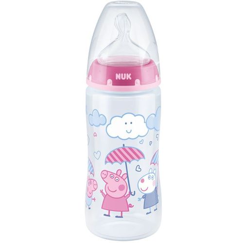 NUK Flašica First Choice+ sa indikatorom temperature 300ml 6-18mj, Peppa Pig - Roza slika 1