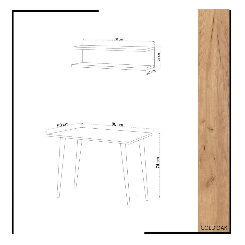 Fluse Oak Radni Sto slika 5