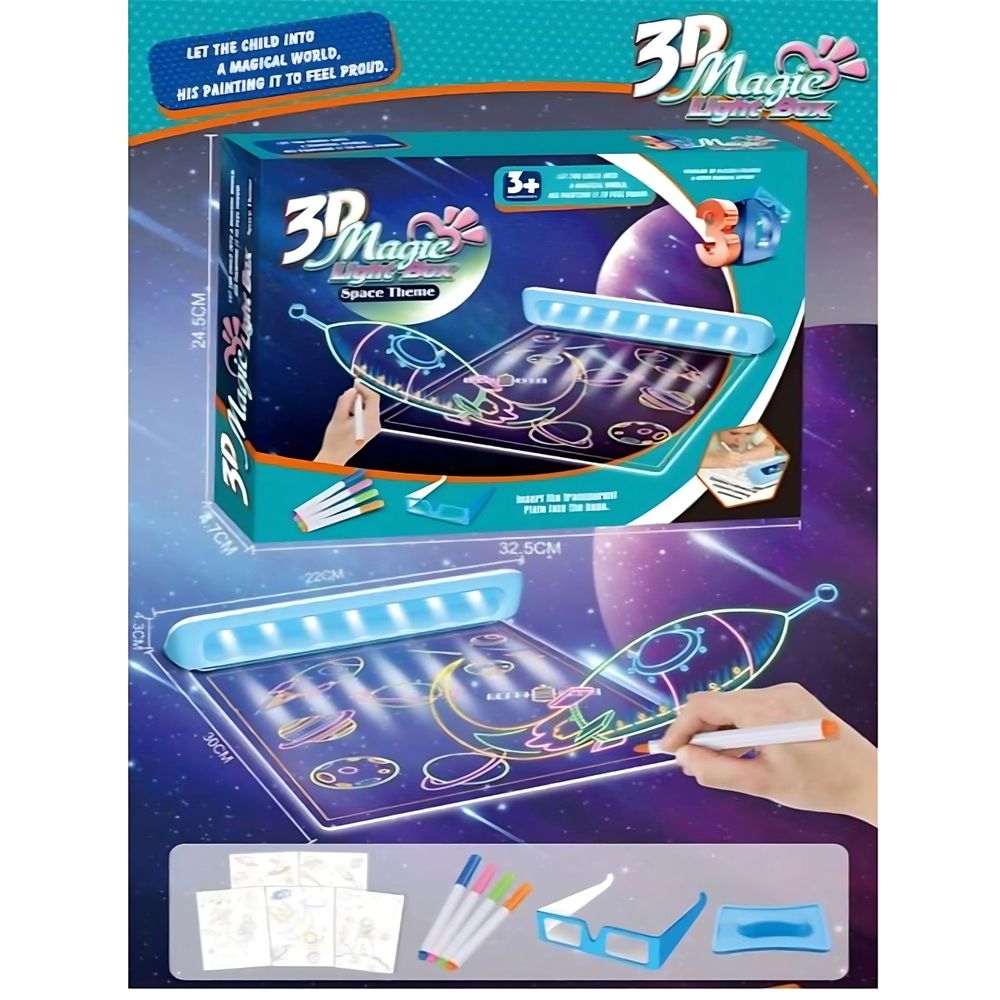 Woopie magnetska 3D ploča za crtanje s LED pozadinskim osvjetljenjem slika 7