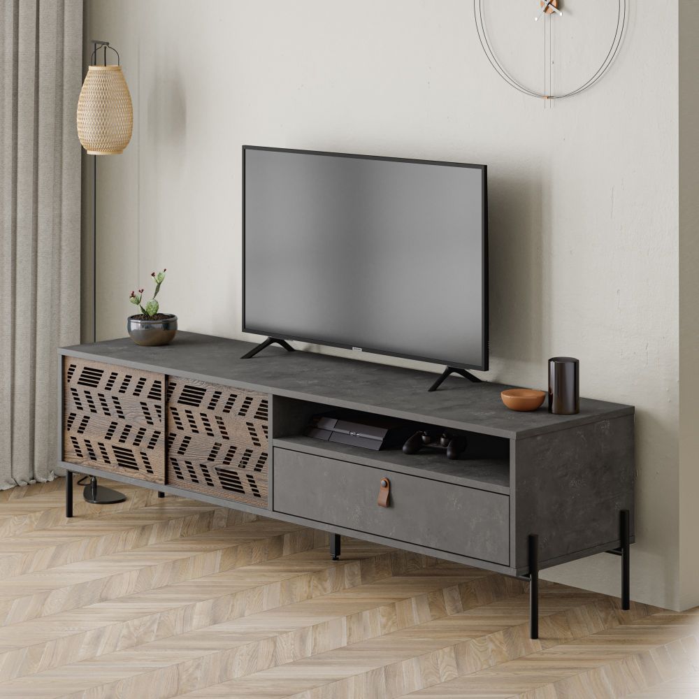 TV Stalak Dionysos u Retro Sivoj Boji slika 2