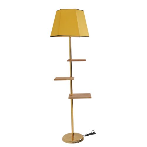 Moda Gold Lambader Prizma Hardal Abajurlu Gold Floor Lamp slika 2