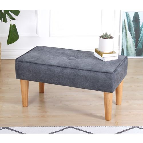 Square - Grey Grey Pouffe slika 2