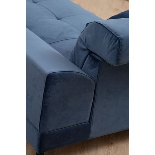 Atelier Del Sofa Kutna garnitura, Mornarsko plava, Frido Right (L3+Chl) - Navy Blue slika 5