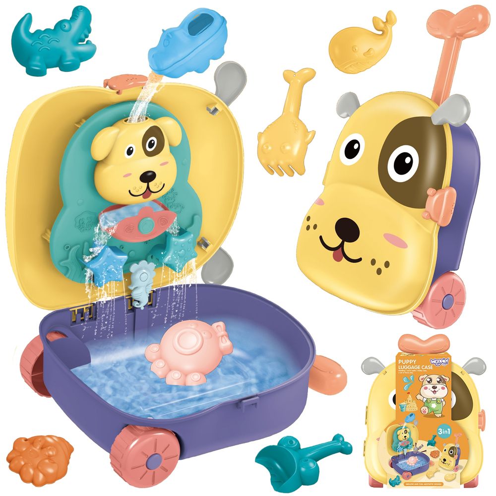 Woopie set s pijeskom 3u1 kofer pas + igračka za vodu slika 1
