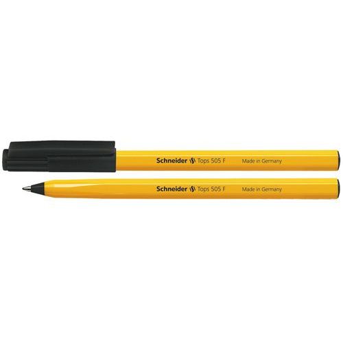 Kemijska olovka Schneider, Tops 505 F, žuta / crna slika 2