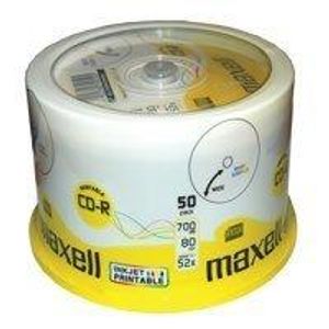 Maxell CD-R 52x, 700MB, 50 komada, Printabilni Spindle