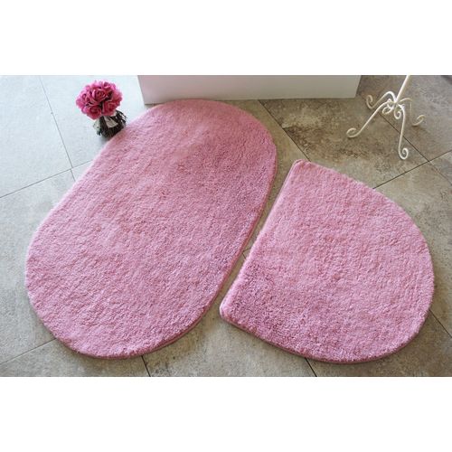 Colourful Cotton Kupaonski tepih u setu (2 komada), Colors of Oval - Pink slika 1