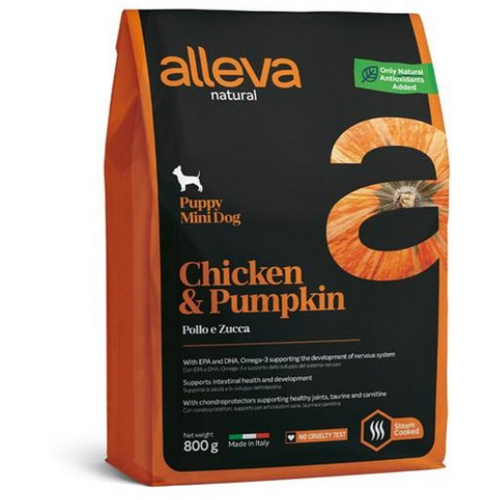 Alleva Natural Dog Puppy Chicken &amp; Pumpkin Mini 12 kg slika 1