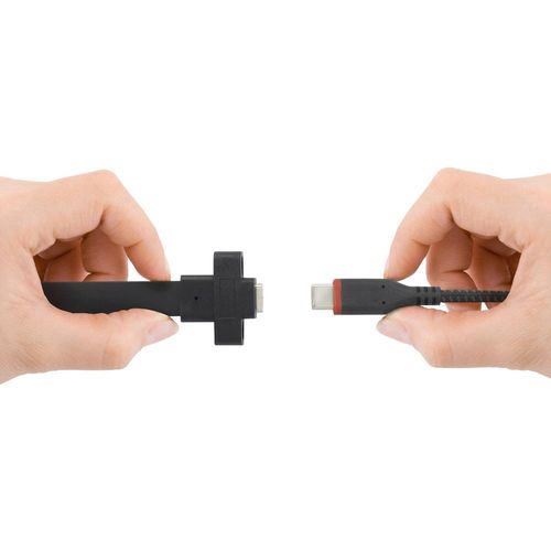 Renkforce USB kabel USB 3.2 gen. 1 (USB 3.0) USB-C® utikač, USB-C® utičnica 0.25 m crna mogućnost vijčanog spajanja, visokofleksibilan RF-3415030 slika 3