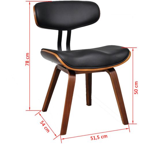 Blagovaonske stolice 4 kom od zaobljenog drva i umjetne kože slika 18