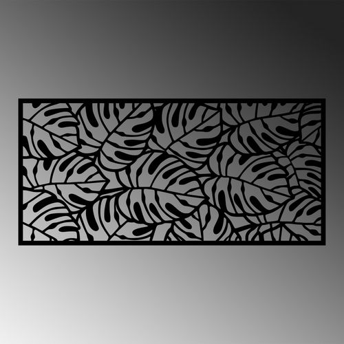 Wallity Metalna zidna dekoracija, Decorative Panel 6 - Black slika 4