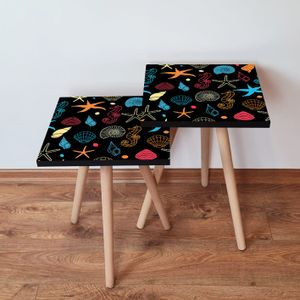Nesting stolovi 2Shp376 - (2 komada) - boje: višebojni