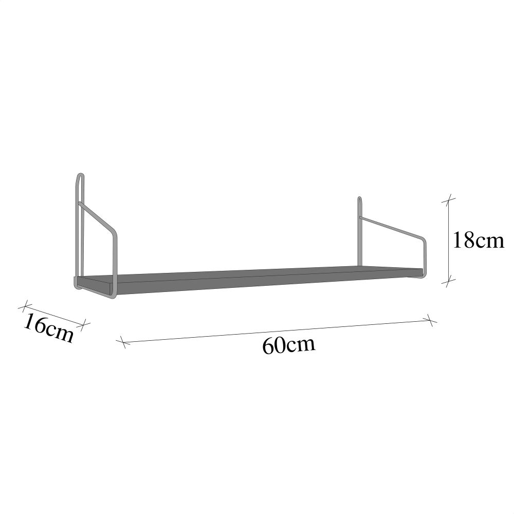 Duvar Raf 60 cm Extra Gold - Smeđa Polica za Zid slika 7