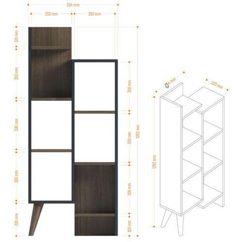 Lagomood Evren - Anthracite, Walnut Anthracite
Walnut Bookshelf slika 4