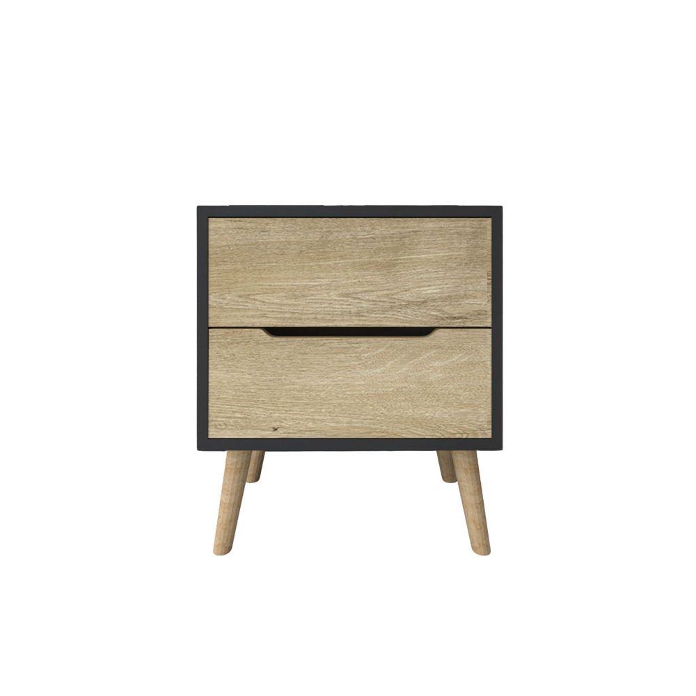 Noćni ormarić Flora - Anthracite i Sapphire Oak slika 4
