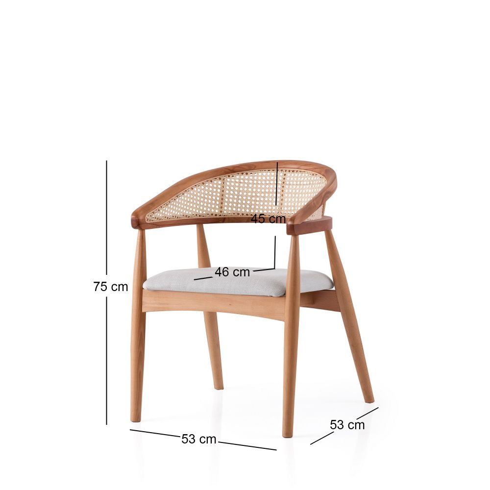 Atlas - 4352 Oak Cream Chair slika 3