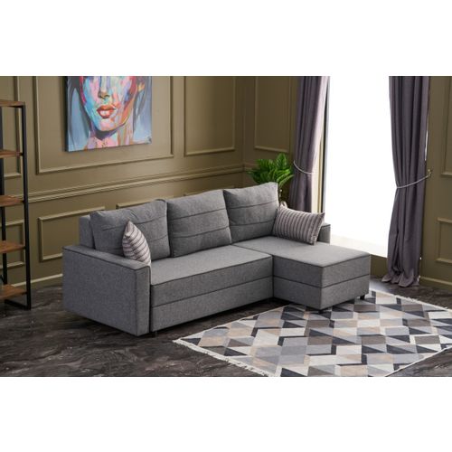 Atelier Del Sofa Kutna garnitura na razvlačenje, Sivo, Ece Right - Grey slika 1