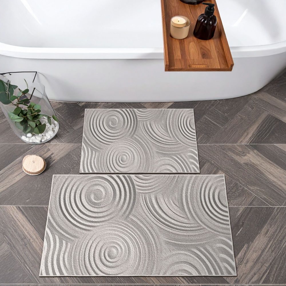 Set prostirki za kupatilo Asr35, boja: Siva (2 komada) slika 3